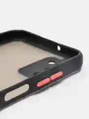 Красный чехол Samsung Galaxy A03, Самсунг А03, матовый, цветные кнопки