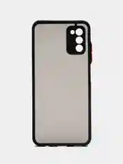 Красный чехол Samsung Galaxy A03, Самсунг А03, матовый, цветные кнопки