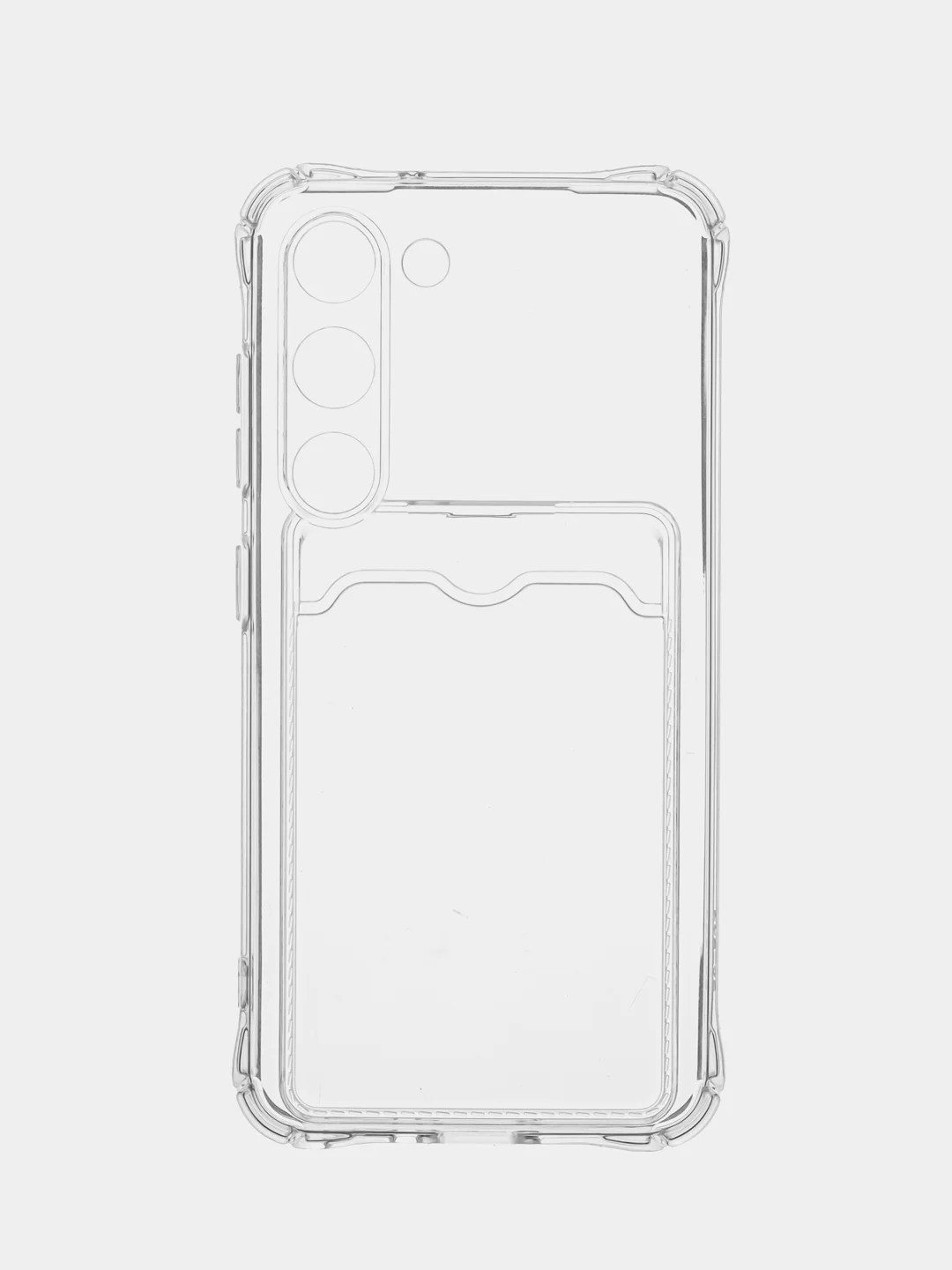Чехол для Samsung Galaxy S23 (Самсунг Галакси С23), с карманом, прозрачный