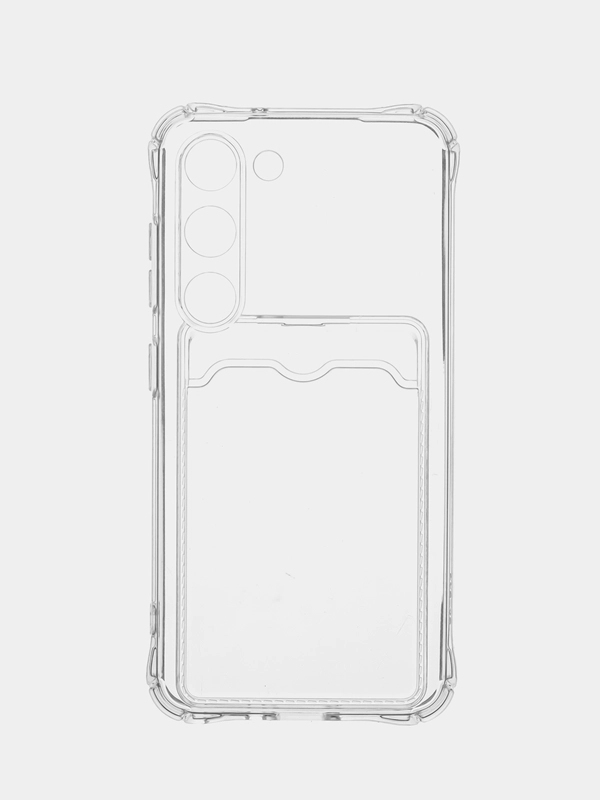 Чехол для Samsung Galaxy S23 (Самсунг Галакси С23), с карманом, прозрачный