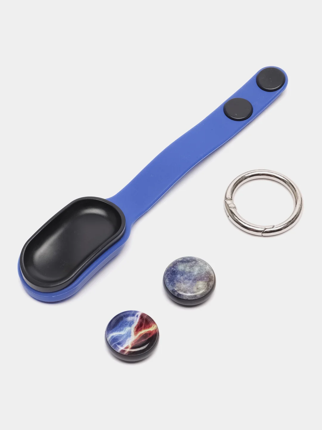 Синий игрушка антистресс Pop Puck (поп пак), магнитный брелок, шайбы, подарок