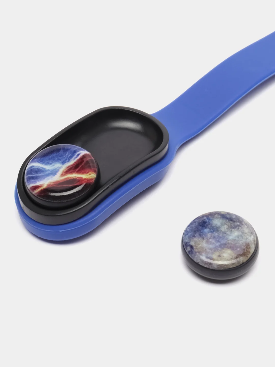 Синий игрушка антистресс Pop Puck (поп пак), магнитный брелок, шайбы, подарок