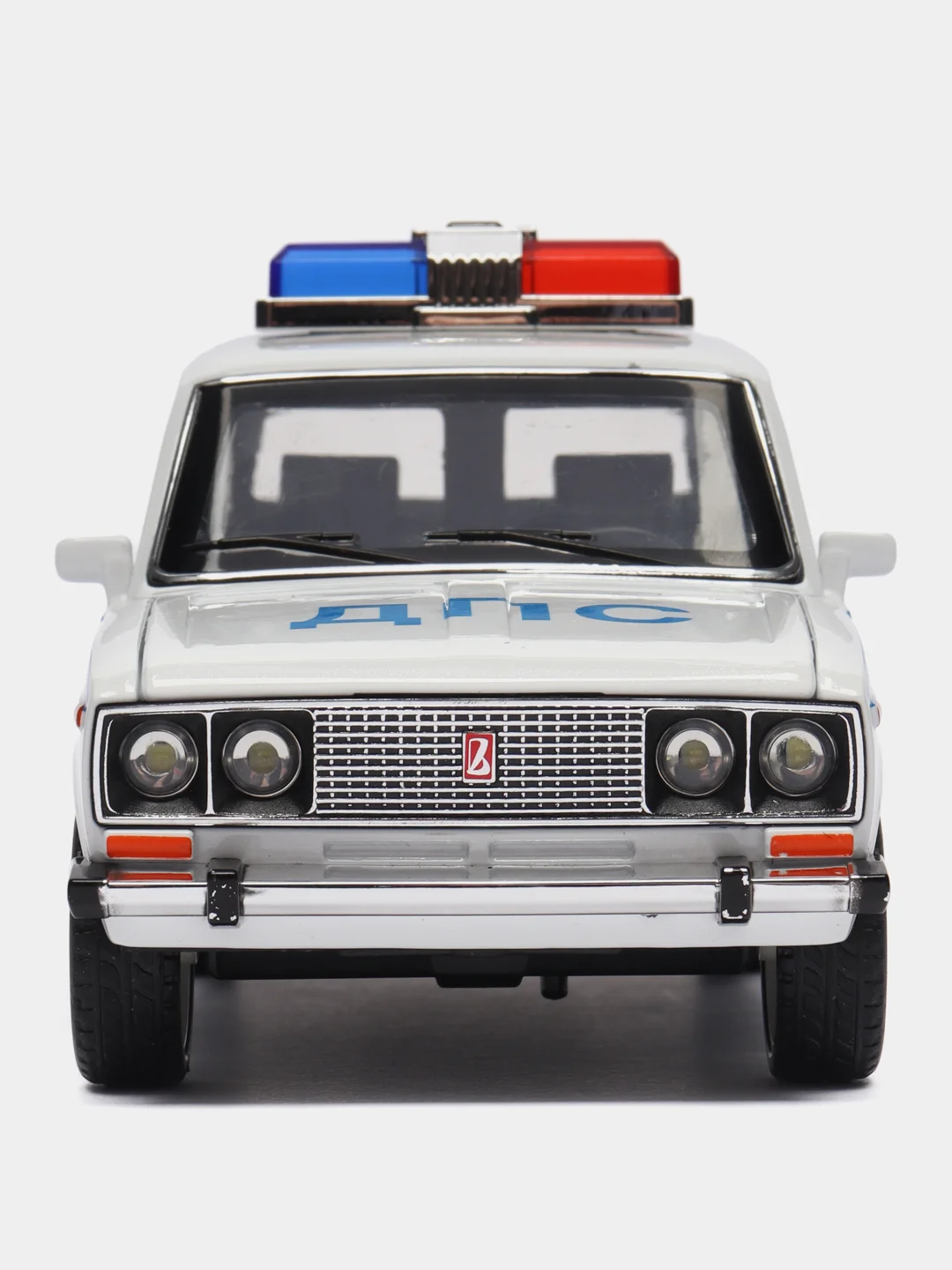 Машинка металлическая 1:24 ВАЗ-2106 жигули: полиция ДПС 2415B, 21 см, инерционная, звук