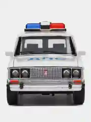 Машинка металлическая 1:24 ВАЗ-2106 жигули: полиция ДПС 2415B, 21 см, инерционная, звук