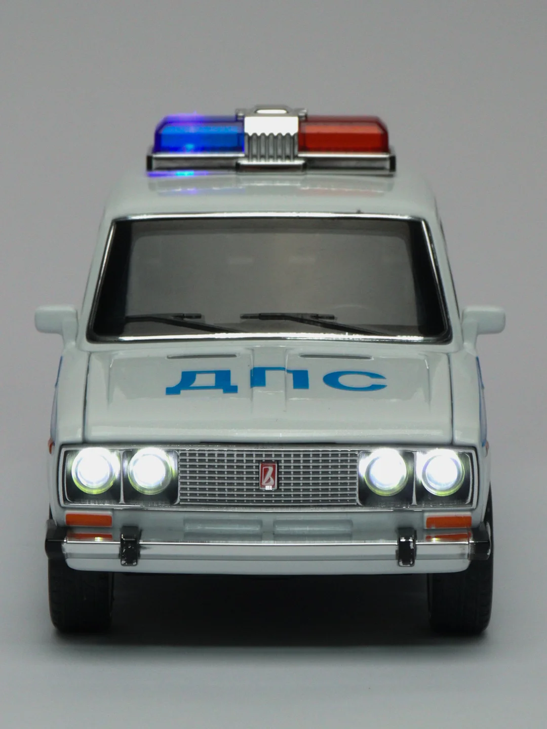 Машинка металлическая 1:24 ВАЗ-2106 жигули: полиция ДПС 2415B, 21 см, инерционная, звук