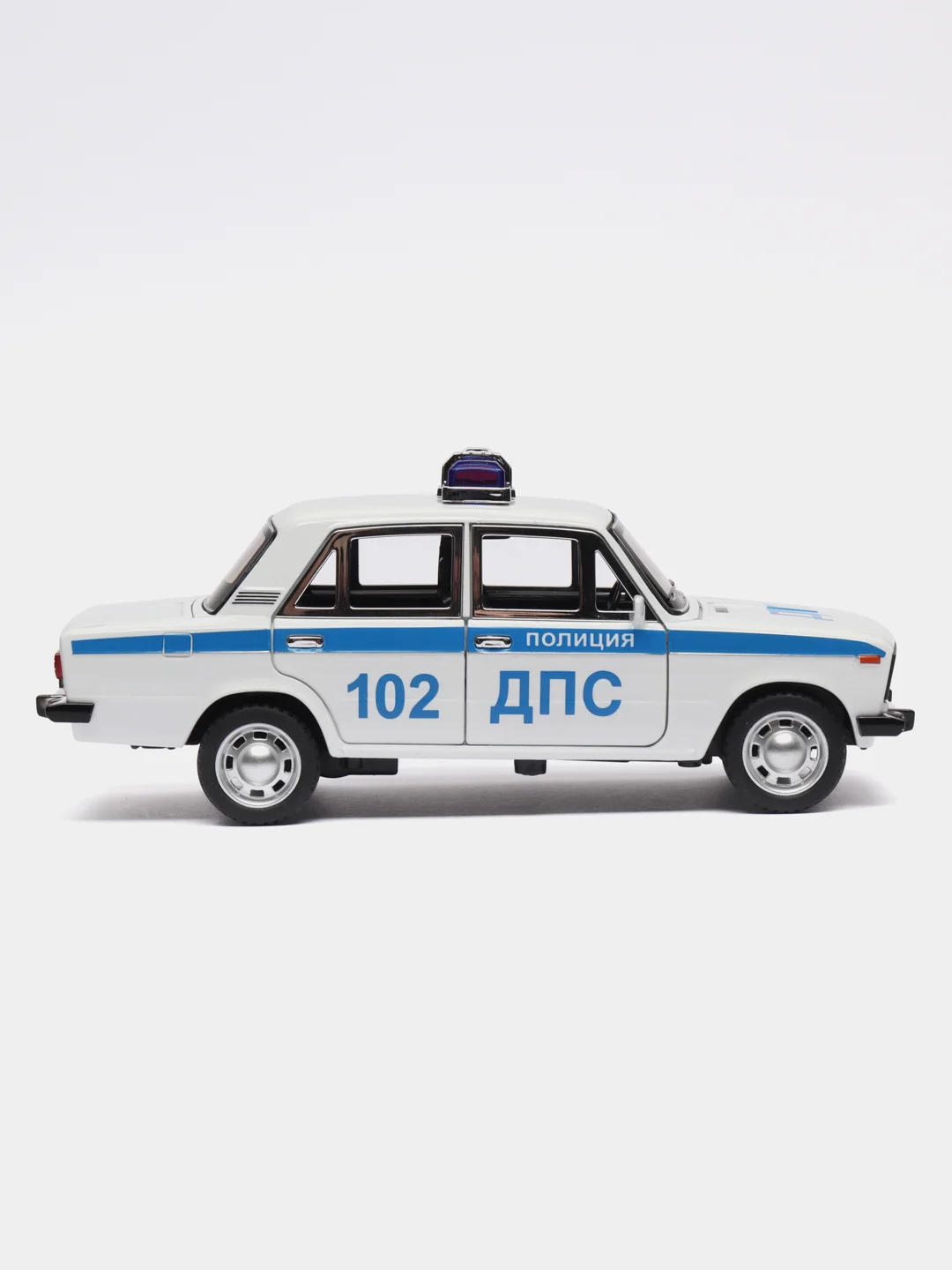 Машинка металлическая 1:24 ВАЗ-2106 жигули: полиция ДПС 2415B, 21 см, инерционная, звук