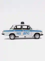 Машинка металлическая 1:24 ВАЗ-2106 жигули: полиция ДПС 2415B, 21 см, инерционная, звук