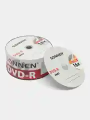 Диски DVD-R SONNEN 4,7Gb 16x Bulk (термоусадка без шпиля) КОМПЛЕКТ 50шт, 512574