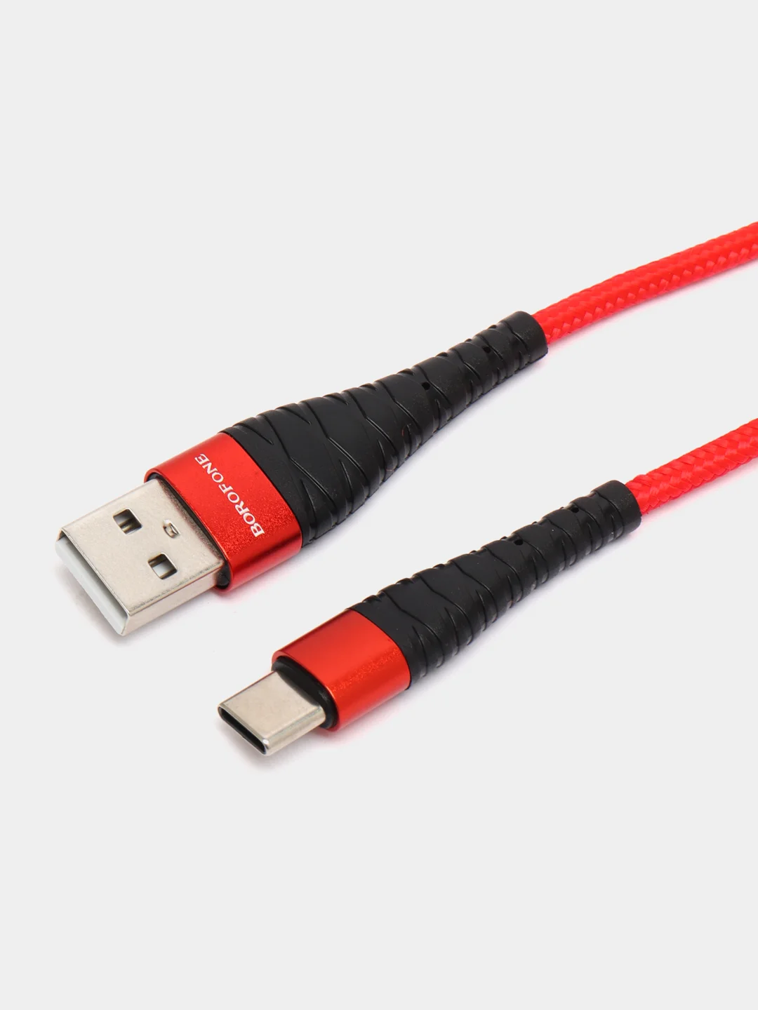 Красный кабель зарядный Borofone BX32 (Lightning, Micro-USB, Type-C) для iPhone и Android