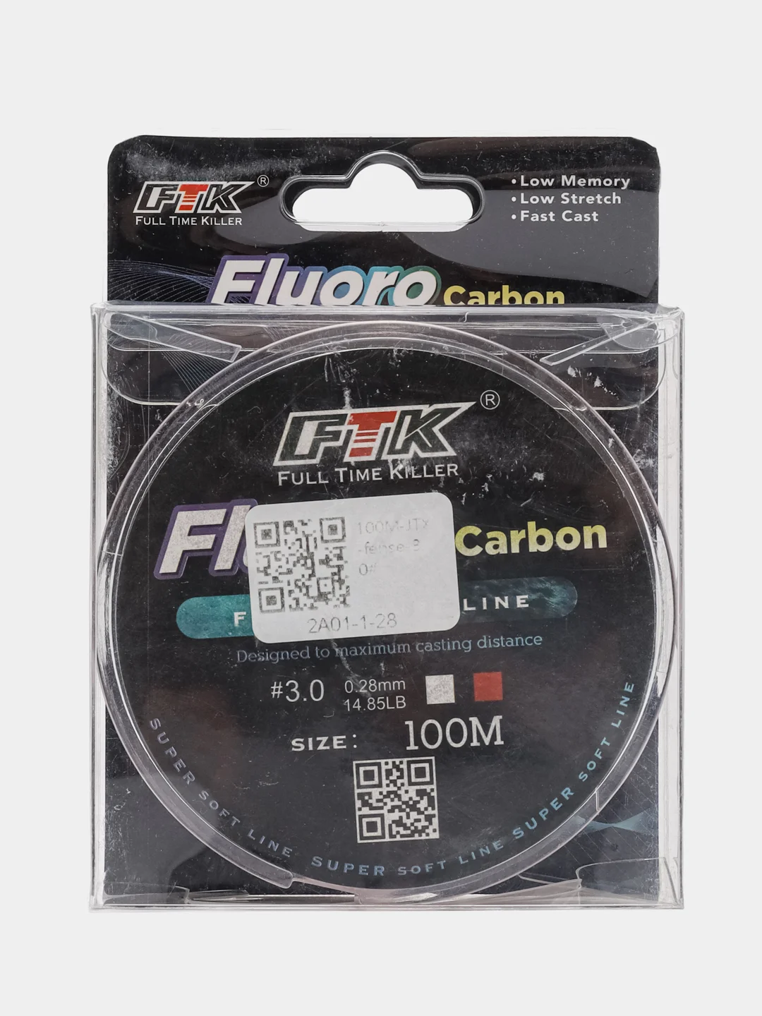 Розовый леска рыболовная нейлоновая FluoroCarbon, 100 м