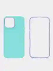 Бирюзовый чехол iPhone 11 / 12 13 Pro Max / силиконовый на айфон про макс