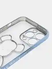 Бирюзовый чехол для iPhone 11 / 12 / 13 / 14 Pro Max KAWS силиконовый прозрачный айфон про макс