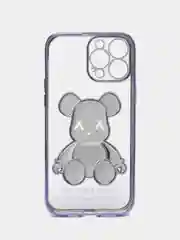 Синий меланж чехол для iPhone 11 / 12 / 13 / 14 Pro Max KAWS силиконовый прозрачный айфон про макс