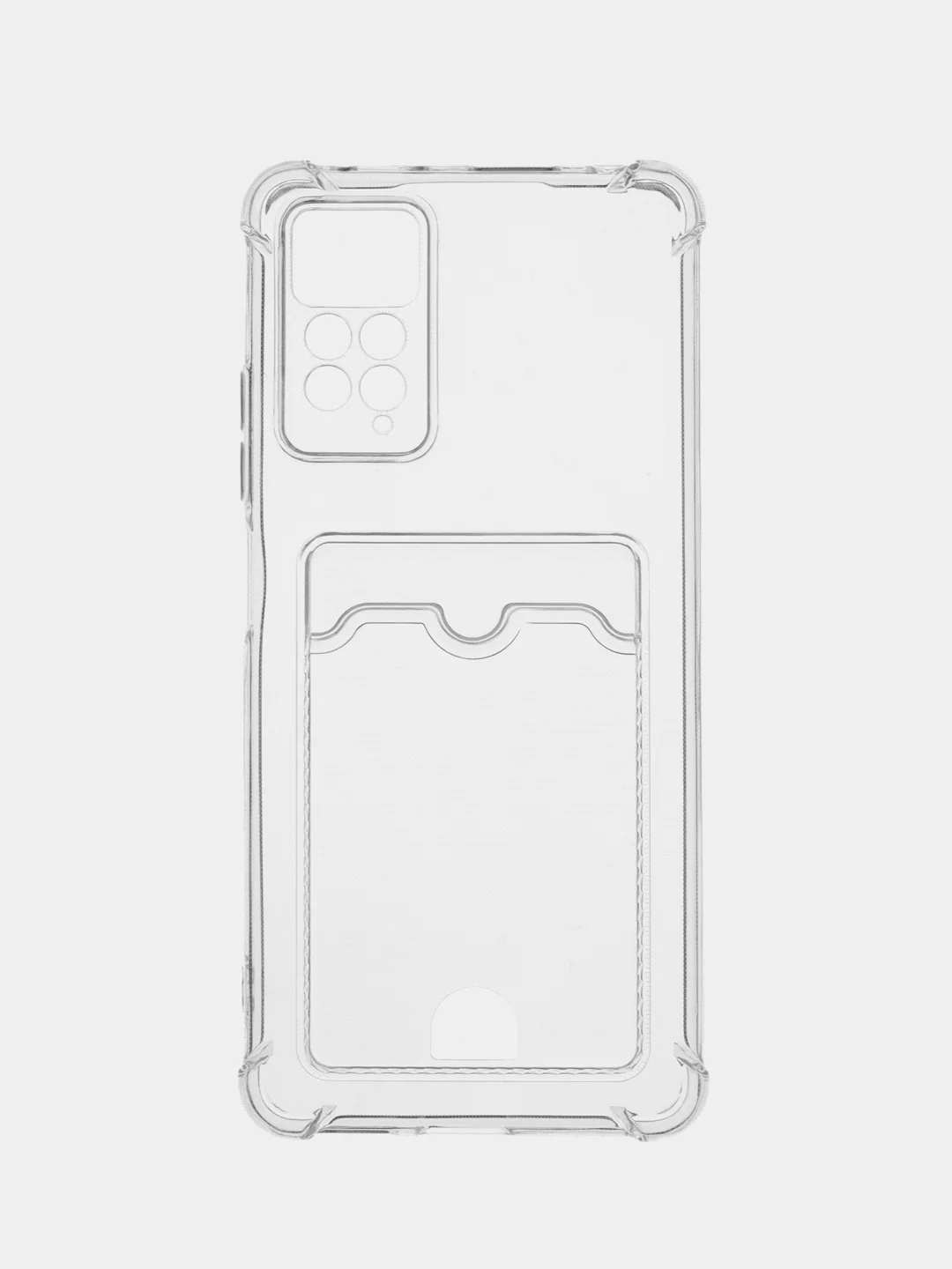 Лавандовый чехол Redmi Note 11 Pro / Note 12 Pro 4G Нот 11 Про прозрачный с карманом для карты