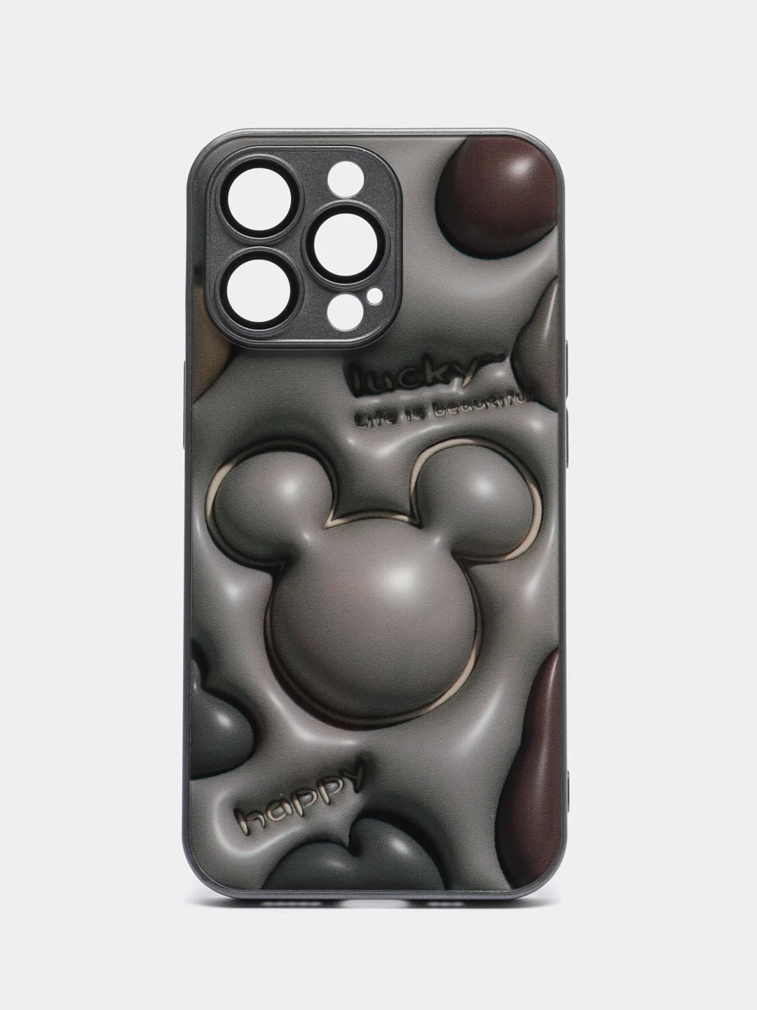 Хром силиконовый чехол на iPhone 13, 13 Pro, 13 Pro Max, со стеклянной панелью