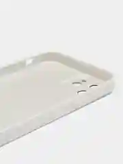 Молочный чехол силиконовый для iPhone 12, со стеклянной панелью