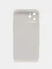 Молочный чехол силиконовый для iPhone 12, со стеклянной панелью