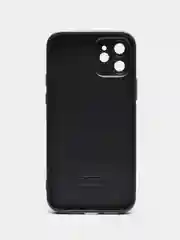 Хром чехол силиконовый для iPhone 12, со стеклянной панелью