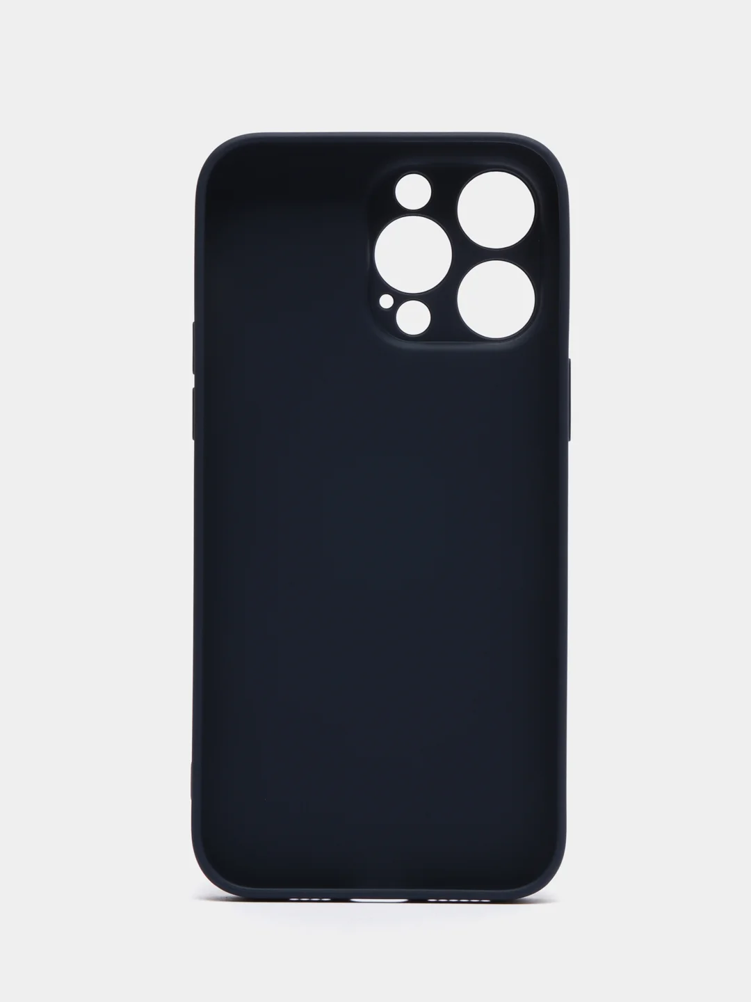 Темно-синий силиконовый чехол на iPhone 14, 14 Plus, 14 Pro, 14 Pro Max, со стеклянной панелью