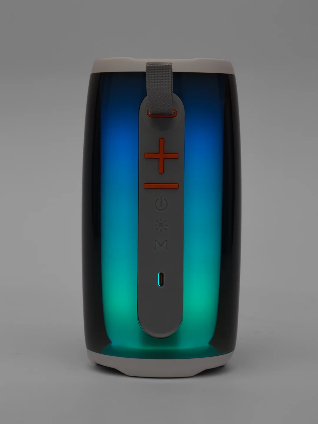 Белый беспроводная колонка hoco HC18, LED подсветка 360, AUX, FM, USB, TF Card, BT 5.1