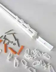Карниз для штор однорядный потолочный составной с соединениями и фурнитурой в комплекте