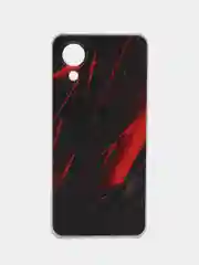 Желтый силиконовый чехол на Oppo A17K/Оппо A17К, прозрачный, с рисунком, защита камеры