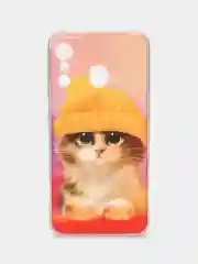Силиконовый чехол на Itel A27 / Ител А27 прозрачный, с рисунком, защита камеры