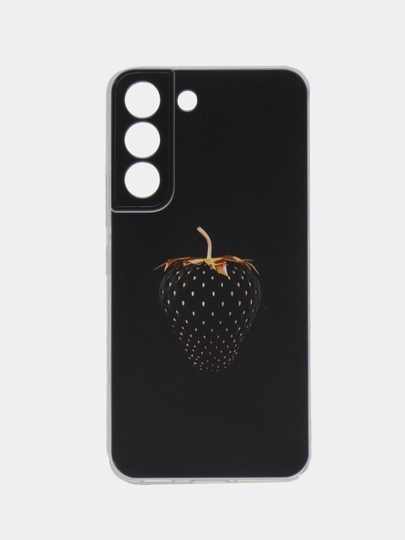 Силиконовый чехол на Samsung Galaxy S22 / Самсунг S22 прозрачный с рисунком, защита камеры