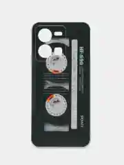 Силиконовый чехол на Vivo Y35 / Виво Y35 прозрачный, с рисунком, защита камеры