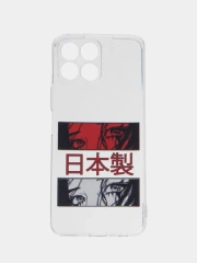 Силиконовый чехол на Honor X8 / Хонор Х8 прозрачный, с рисунком, защита камеры