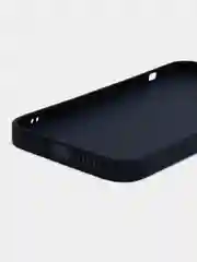 Темно-синий силиконовый чехол на iPhone 14, 14 Plus, 14 Pro, 14 Pro Max, со стеклянной панелью