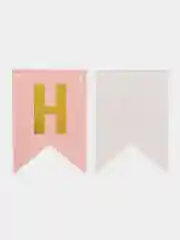 Розовый гирлянда-растяжка, на день рождения "Happy Birthday"