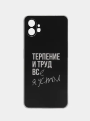 Силиконовый чехол на Nothing Phone 1 / Нотинг Фон 1 прозрачный, с рисунком, защита камеры