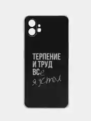 Силиконовый чехол на Nothing Phone 1 / Нотинг Фон 1 прозрачный, с рисунком, защита камеры