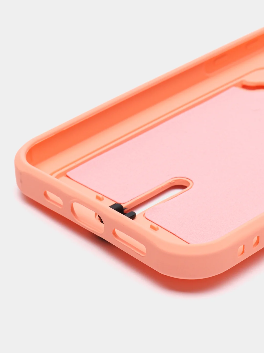 Коралловый чехол силиконовый для iPhone 7/8/SE/11/12/13/14/15/Plus/Pro Max, с карманом для карты