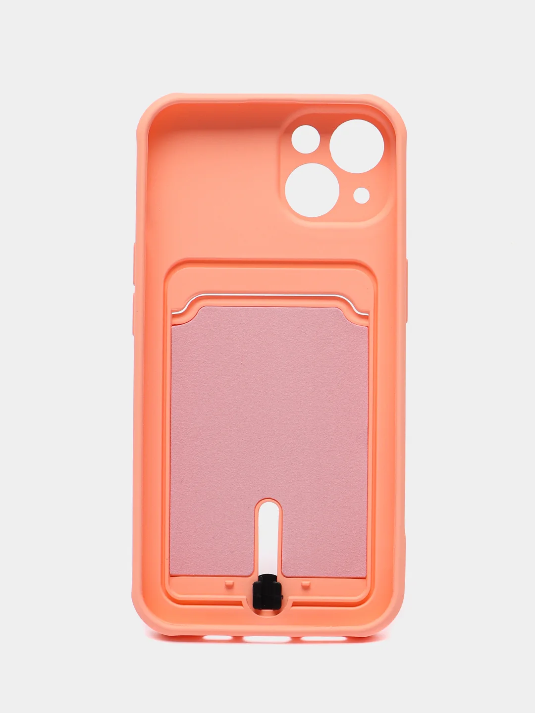 Коралловый чехол силиконовый для iPhone 7/8/SE/11/12/13/14/15/Plus/Pro Max, с карманом для карты