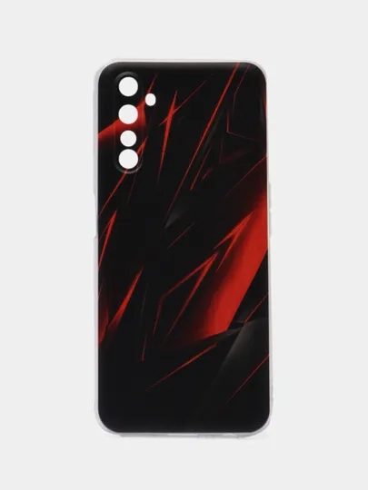 Силиконовый чехол на Realme 6 Pro / Реалми 6 Про прозрачный, с рисунком, защита камеры