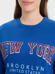 Темно-синий женский спортивный костюм, на флисе, с принтом "New York": худи и штаны