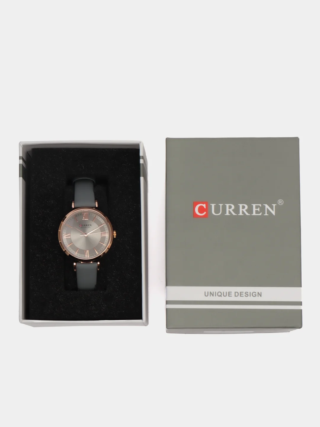 Коричневый женские наручные часы Curren 9079 в подарочной упаковке