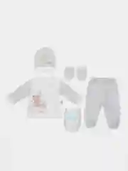 Серый комплект для новорожденного