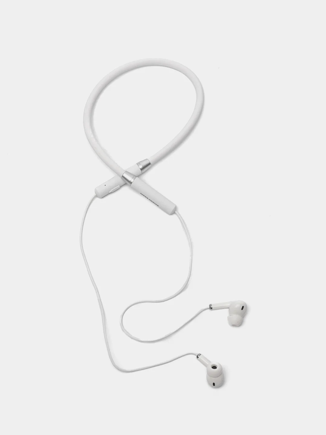 Белый беспроводные Bluetooth-наушники вакуумные с шейным шнурком MC BG31S