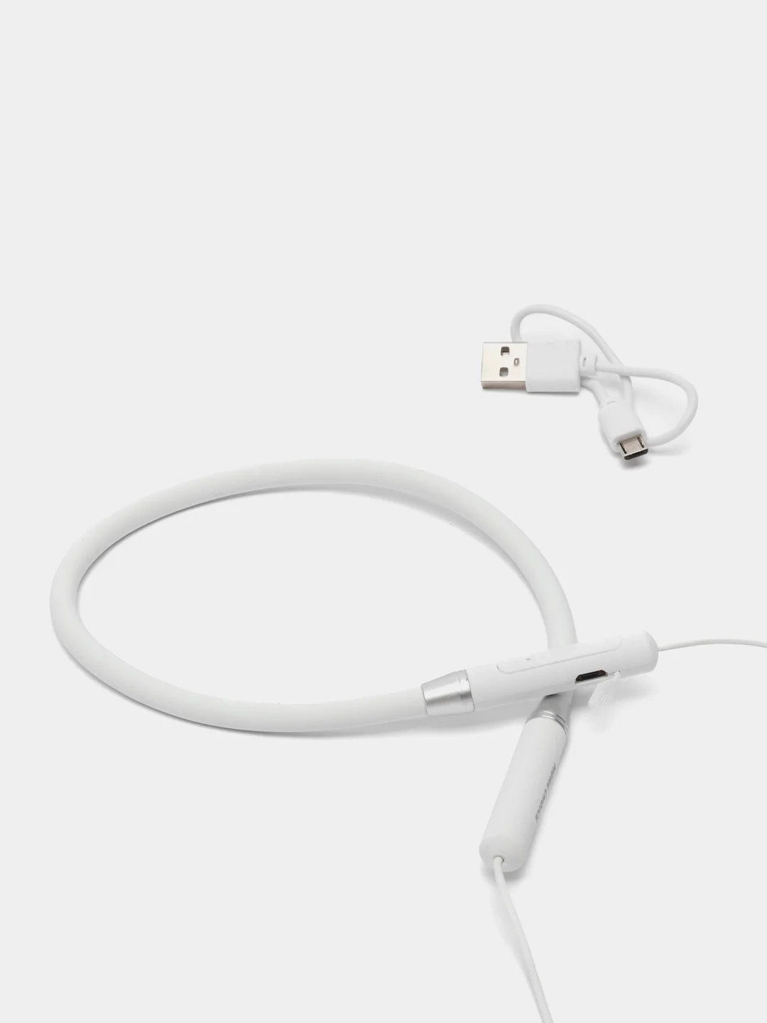 Белый беспроводные Bluetooth-наушники вакуумные с шейным шнурком MC BG31S