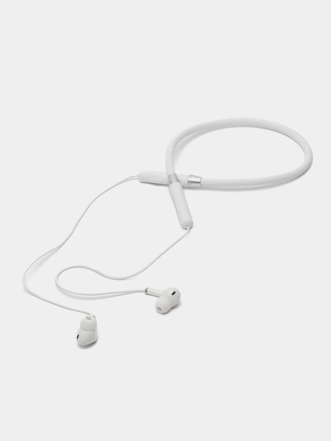 Белый беспроводные Bluetooth-наушники вакуумные с шейным шнурком MC BG31S