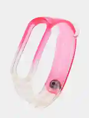 Розовый ремешок для Xiaomi mi band 3 4 5 6 силиконовый прозрачный  фитнес браслет