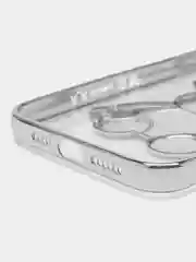 Серебряный чехол для iPhone 11 / 12 / 13 / 14 Pro Max KAWS силиконовый прозрачный айфон про макс