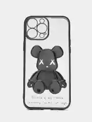 Синий меланж чехол для iPhone 11 / 12 / 13 / 14 Pro Max KAWS силиконовый прозрачный айфон про макс