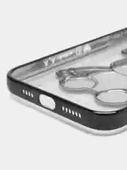 Синий меланж чехол для iPhone 11 / 12 / 13 / 14 Pro Max KAWS силиконовый прозрачный айфон про макс