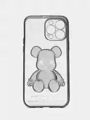 Синий меланж чехол для iPhone 11 / 12 / 13 / 14 Pro Max KAWS силиконовый прозрачный айфон про макс