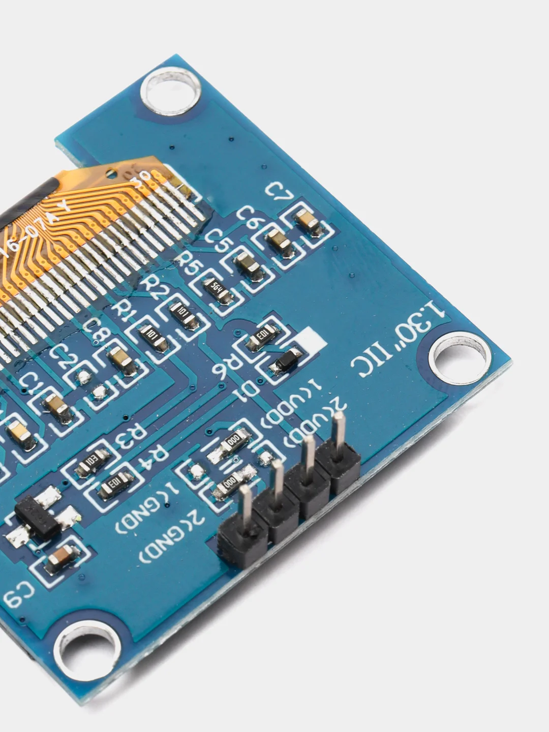 Дисплей OLED 1.3" 128х64 12864 4 контакта белые символы IIC/I2C