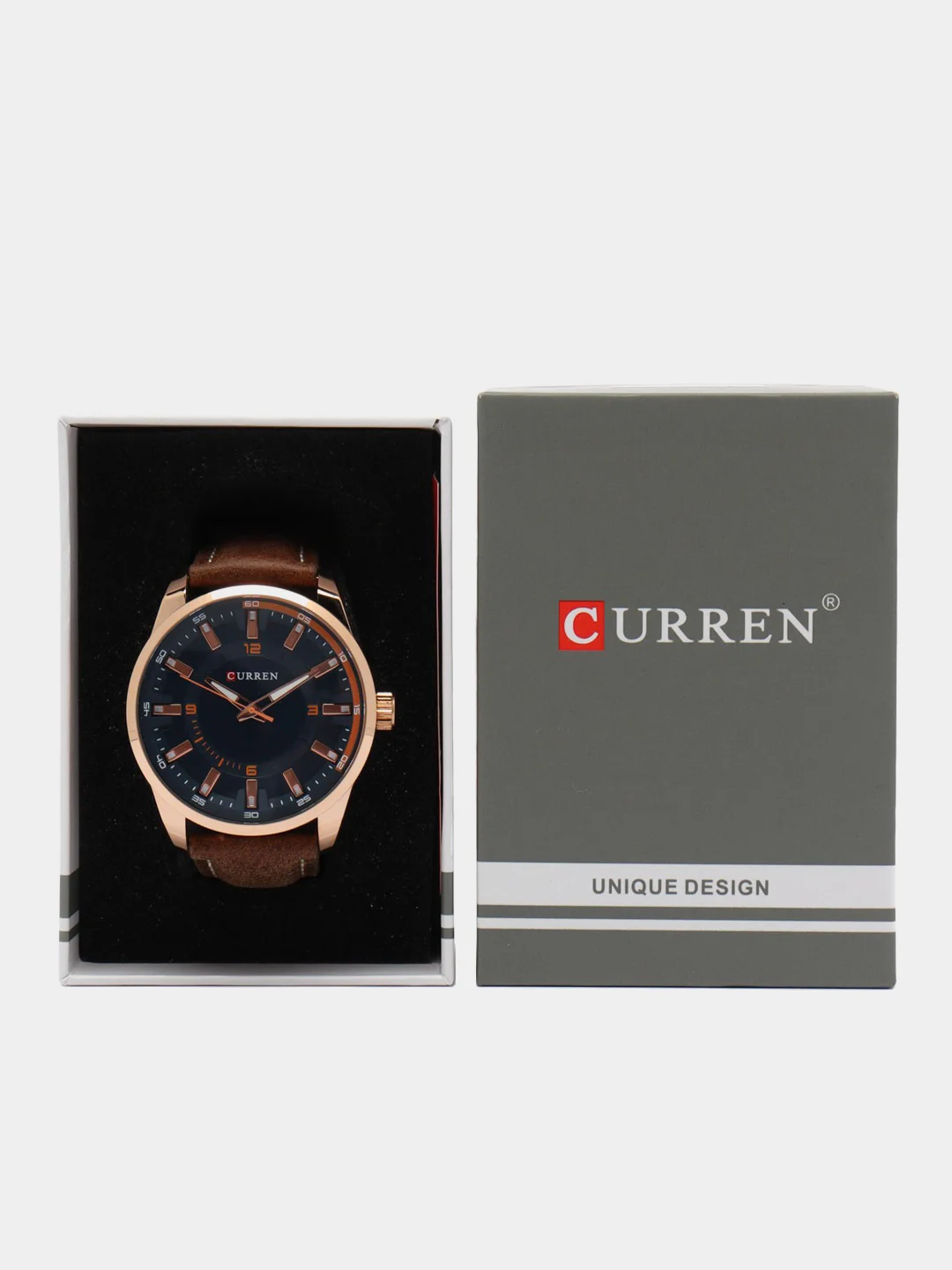 Синий мужские наручные часы Curren 8390 в подарочной упаковке